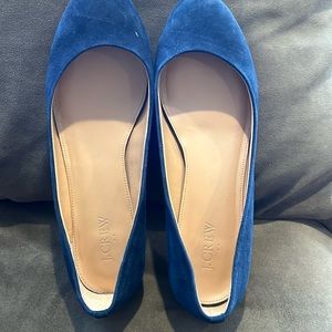 J. Crew Blue Suede Flats